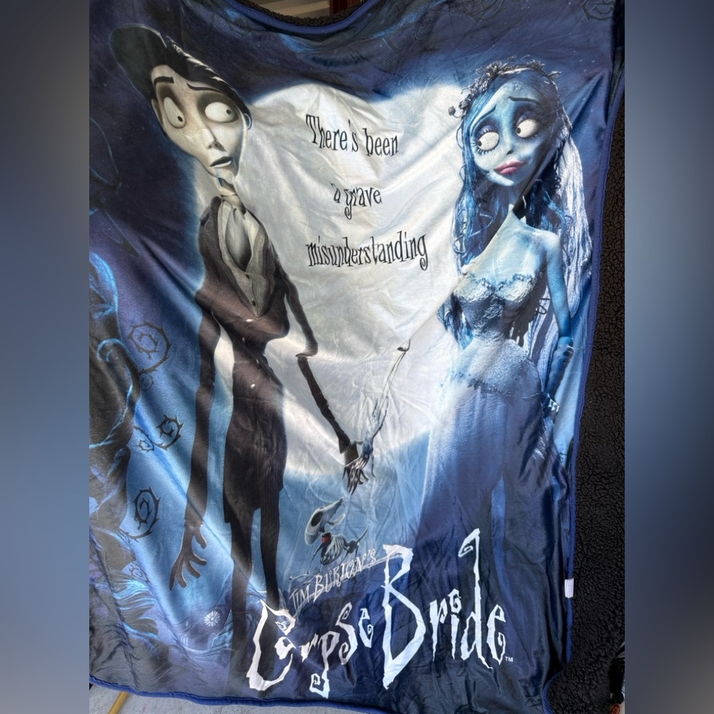Spirit Corpse Bride Tim Burton Blanket - Picture 2 of 2